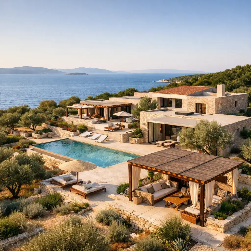 Arhitektura Bonasino Estatea uronjena u maslinike i mediteranski krajolik